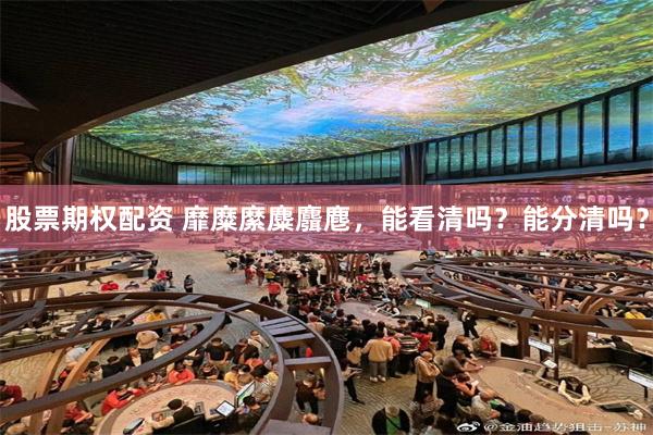 股票期权配资 靡糜縻麋麛麀，能看清吗？能分清吗？