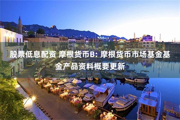 股票低息配资 摩根货币B: 摩根货币市场基金基金产品资料概要更新